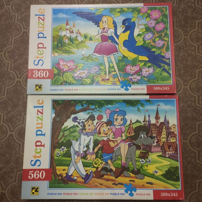 Пазлы детские Золотой ключик и Дюймовочка