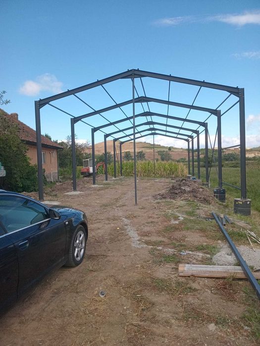 Vand structura metalica, hala completa cu panou sandich