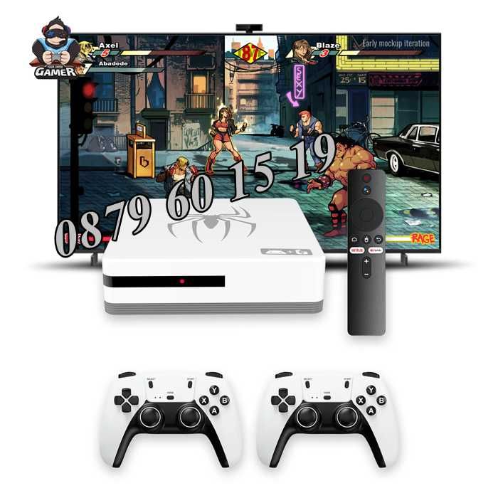 Безжична конзола G7 с Android 13, конзола с 30000+ игри с 2 джойстика