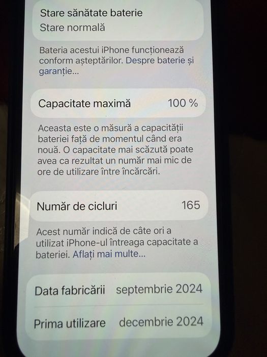Vand iphone 16 in stare perfecta
