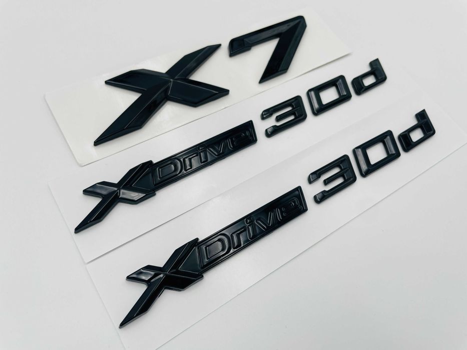 Set embleme compatibile BMW X7 x-drive 30d negru