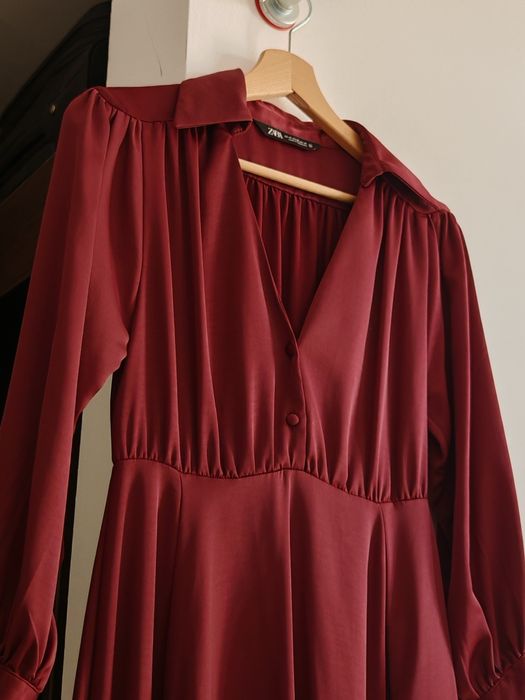 Rochie Roșu Burund Zara XS