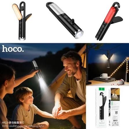 Фонарь кемпинговый HOCO HX13, 2-в-1 (фонарик + LED-лампа)
