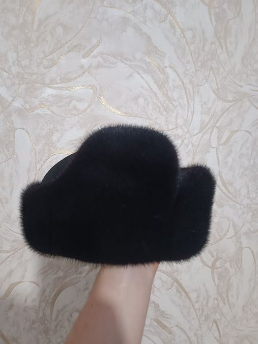 Мужская норковая шапка ушанка