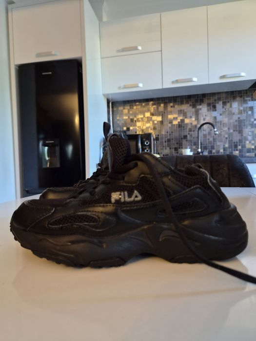 Adidași sport Fila, negri, model chunky