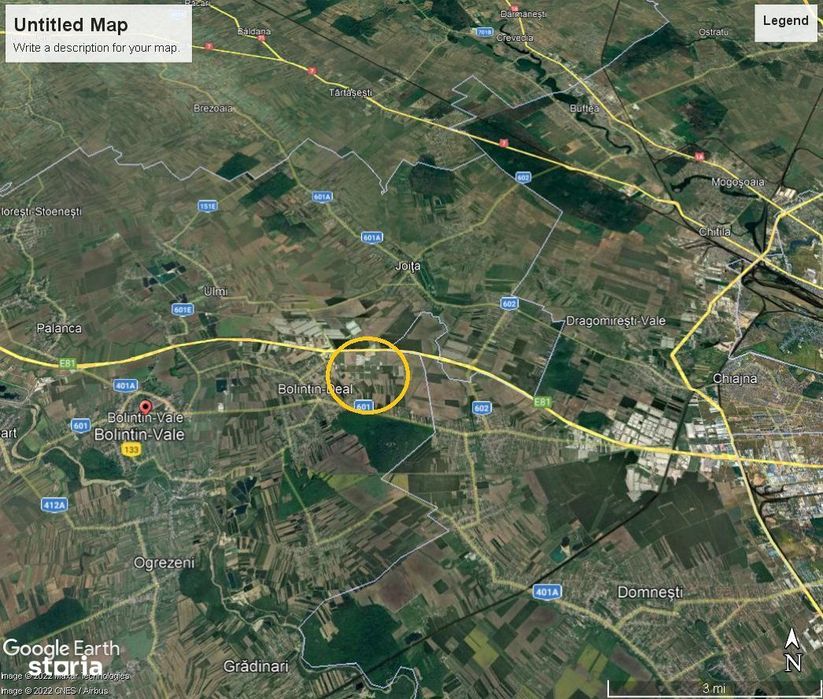 Teren Bolintin Deal A1 Bucuresti - Pitesti