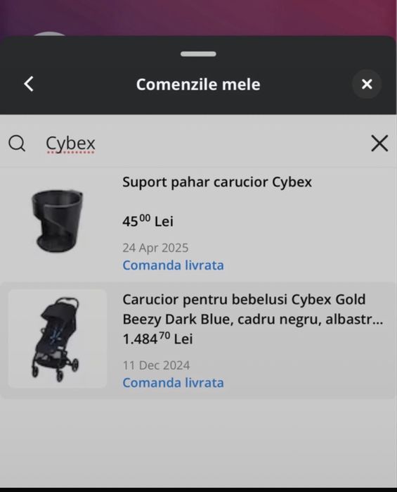 Vand carucior Cybex Gold Beezy dark blue.