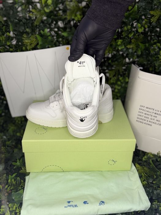 Adidasi Off-White Out Of Office Lace-Up Sneakers ‘’off white’’