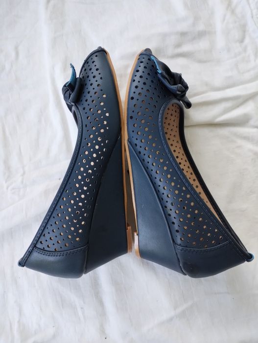 Pantofi bleumarin mărimea 38 Polly Kane cu talpă ortopedică