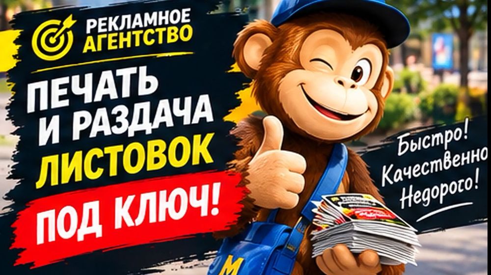 Расклейщик. Промоутер.распечатка