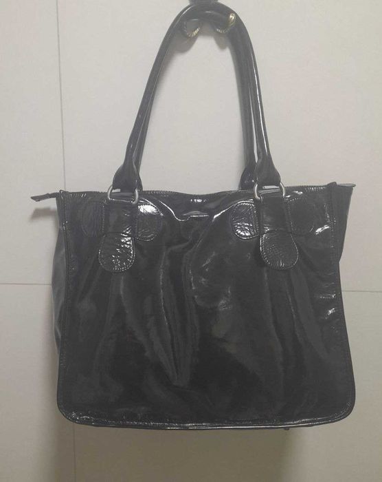 ARCADIA элегантная большая лаковая сумка / Made in Italy