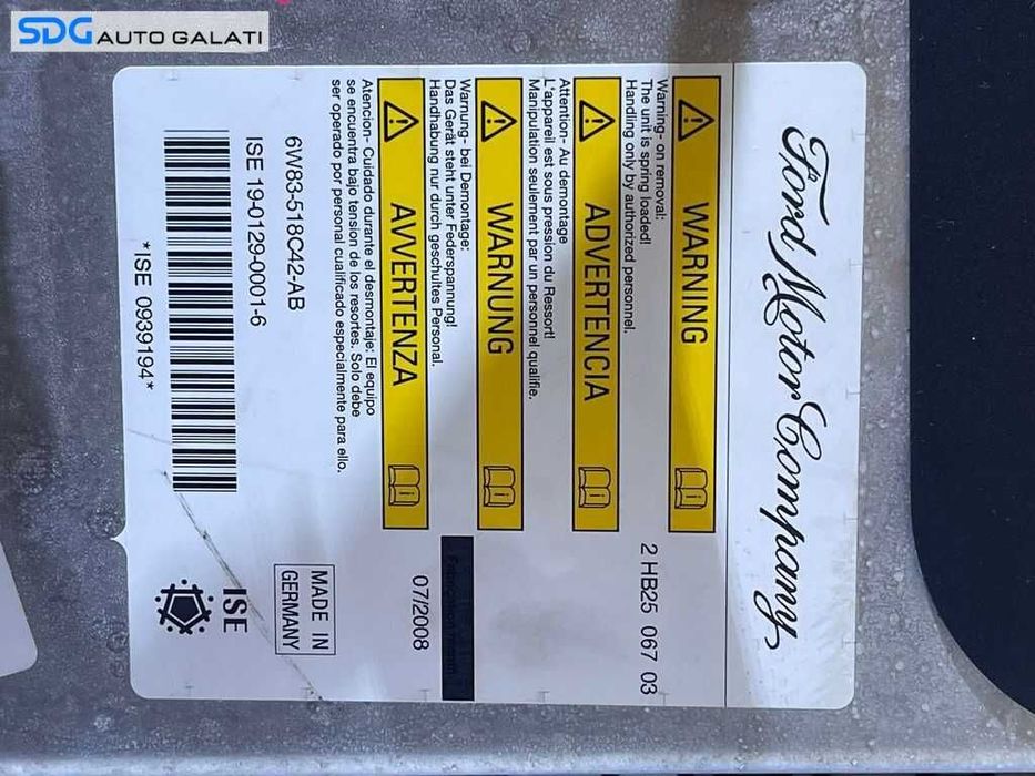 Set Sistem Electric Tetiera Tetiere Spate Stanga Dreapta Protectie Rasturnare Roll Over Bar Jaguar XK XKR Cabrio Decapotabil 2006 - 2014 Cod 6W83-518C42-AB