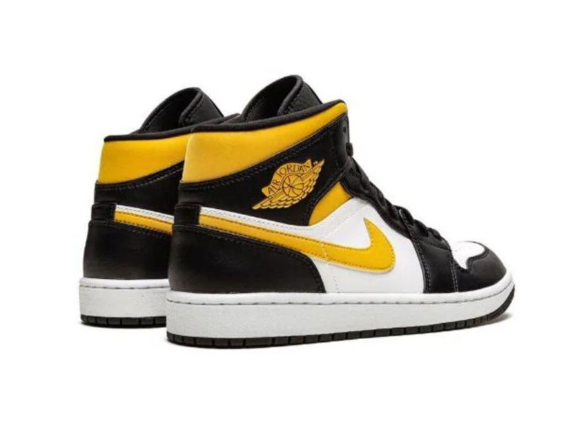Jordan 1 Mid White Pollen Black
