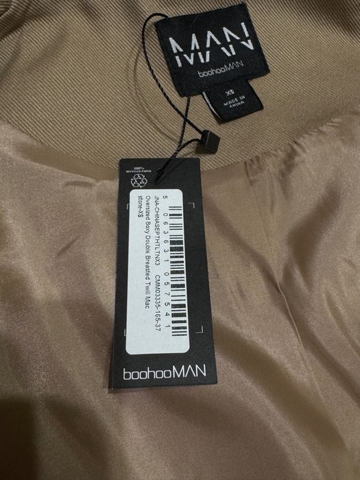Trench Boohooman scurt