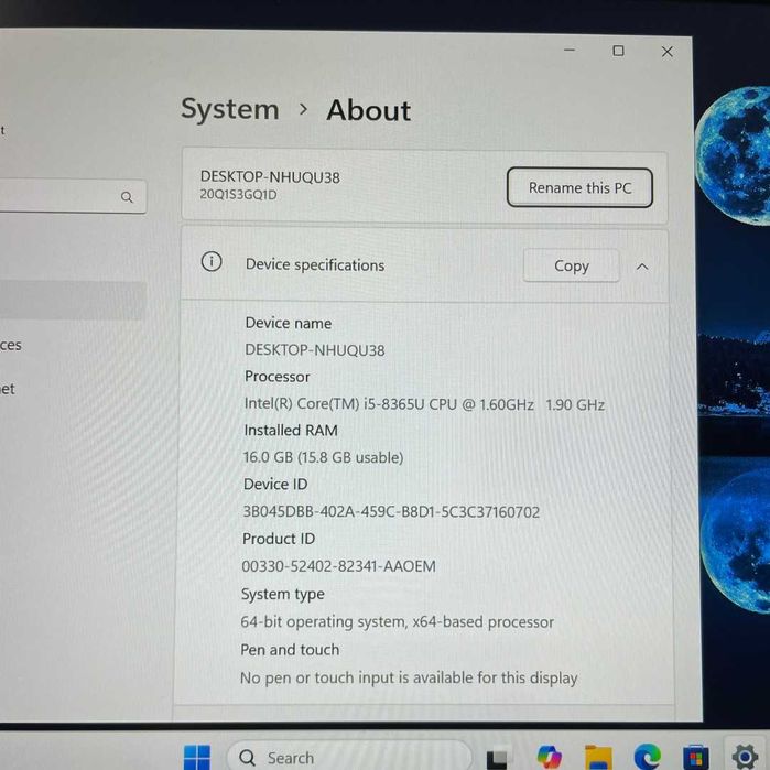 Lenovo ThinkPad X390 - i5-8365u, 16GB RAM DDR4, 256GB NVMe PCIe SSD