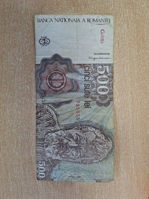 Bancnota veche Constantin Brancusi 1991