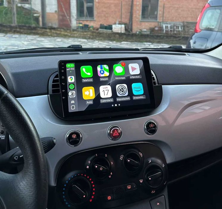Мултимедия 9" за Fiat 500 Android 14 CARPLAY навигация GPS RDS DSP