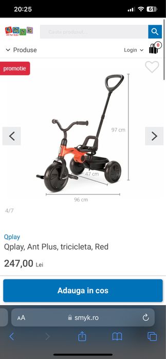 Tricicleta Qplay ant plus