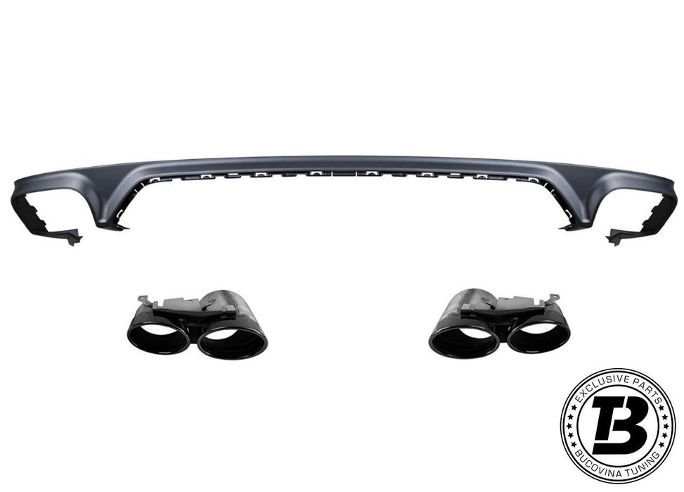 Difuzor Bara Spate cu Ornamente compatibil cu Audi Q8 S-line SQ8 Design