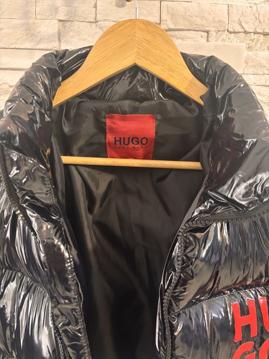 Geaca de iarna Hugo negru lucios