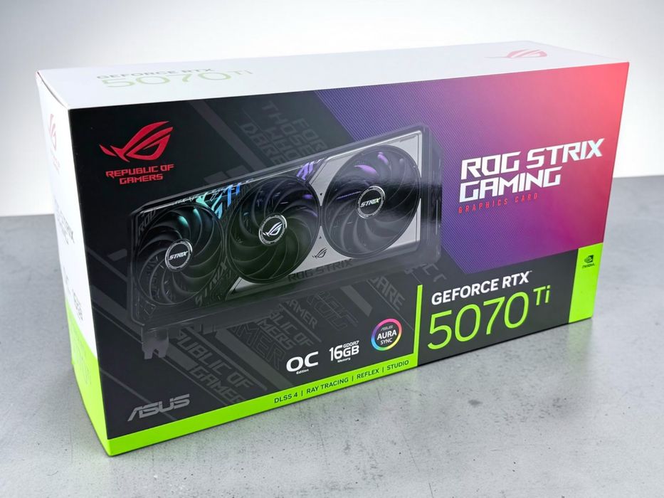 Видео карта ASUS ROG Strix GeForce RTX 5070 Ti OC 16GB GDDR7 ЧИСТО НОВА!