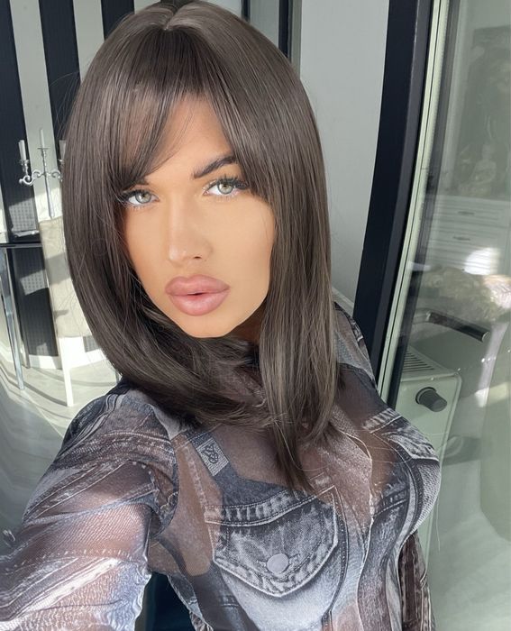 Peruca saten natural