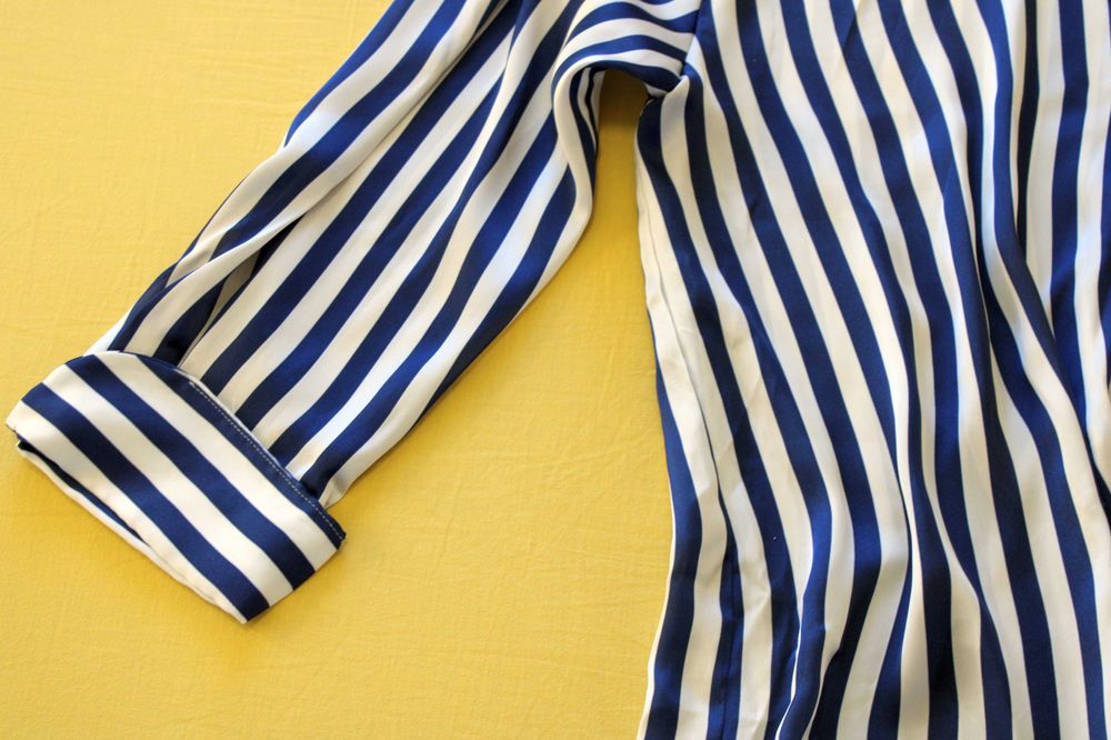 Риза ZARA - синьо - бяло рае