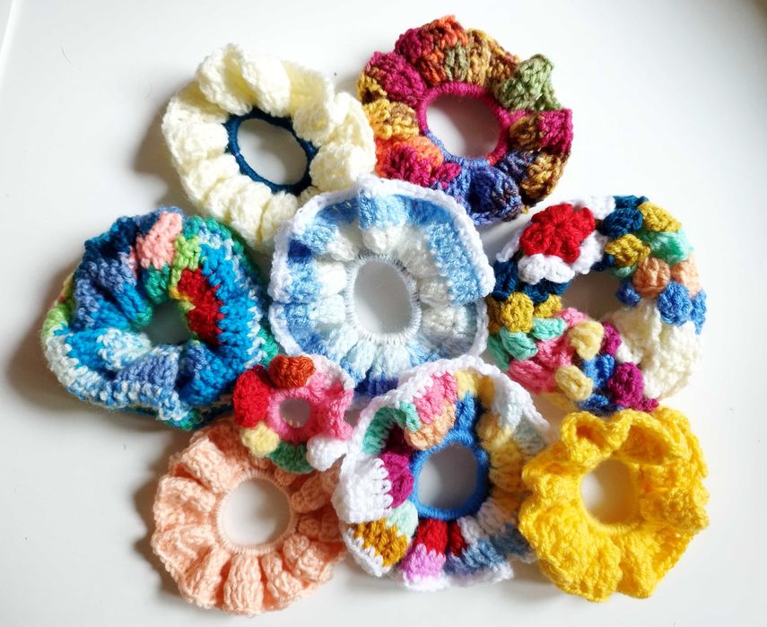 Scrunchie handmade crosetate