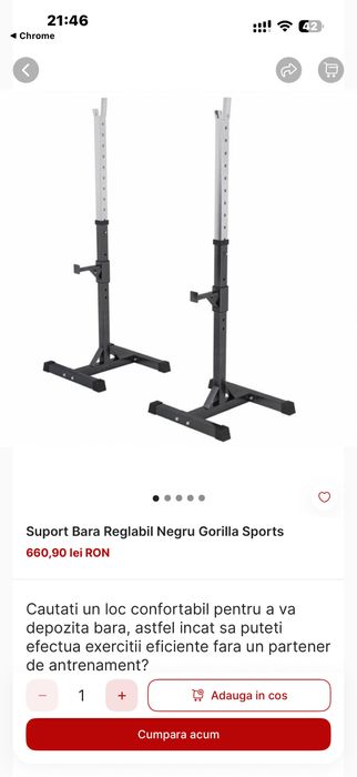 Suport reglabil bara haltera nou geno, pept brate etc nou