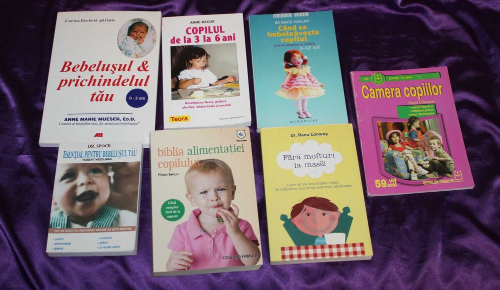 lot 85 reviste si carti cresterea copilului mami super bebe parents Fara mofturi la masa Dr Spock  Anne Marie Mueser - Bebelusul si prichindelul tau