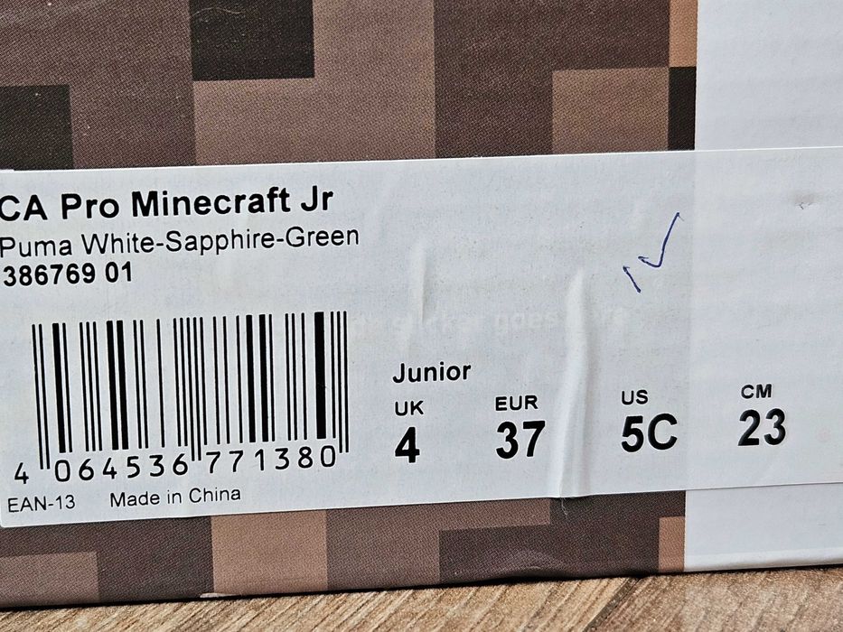 MINECRAFT Puma, маратонки-кцове 37 номер