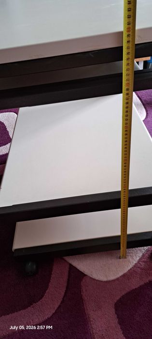 Birou cu cadru din otel cu masa pentru tastatura 80x60x80