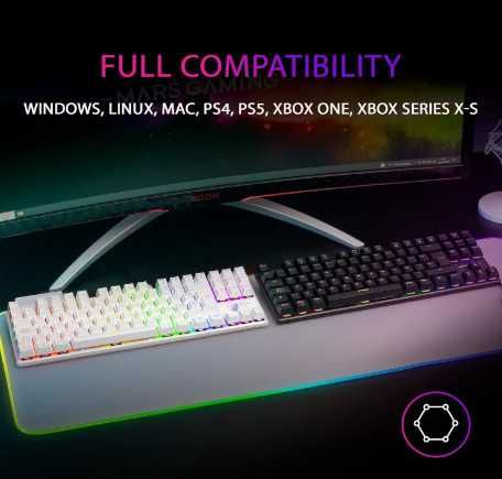 Механична клавиатура Mars Gaming MK80, геймърска