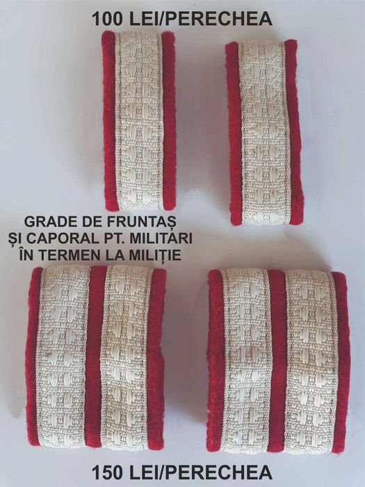 Grade, epoleți și manșete de miliție RSR