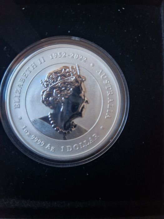 1 oz Silver gilded coin Australian Lunar Dragon