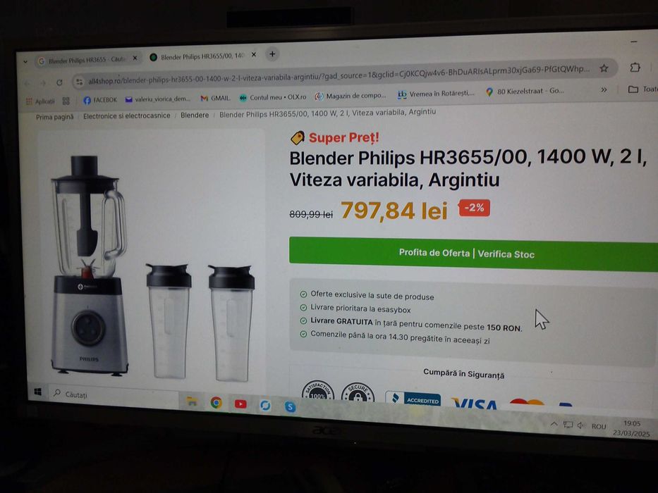 Storcătoare Blendere  PHILIPS HR3655 .Oala Ceramica Tower Slo Cooker.