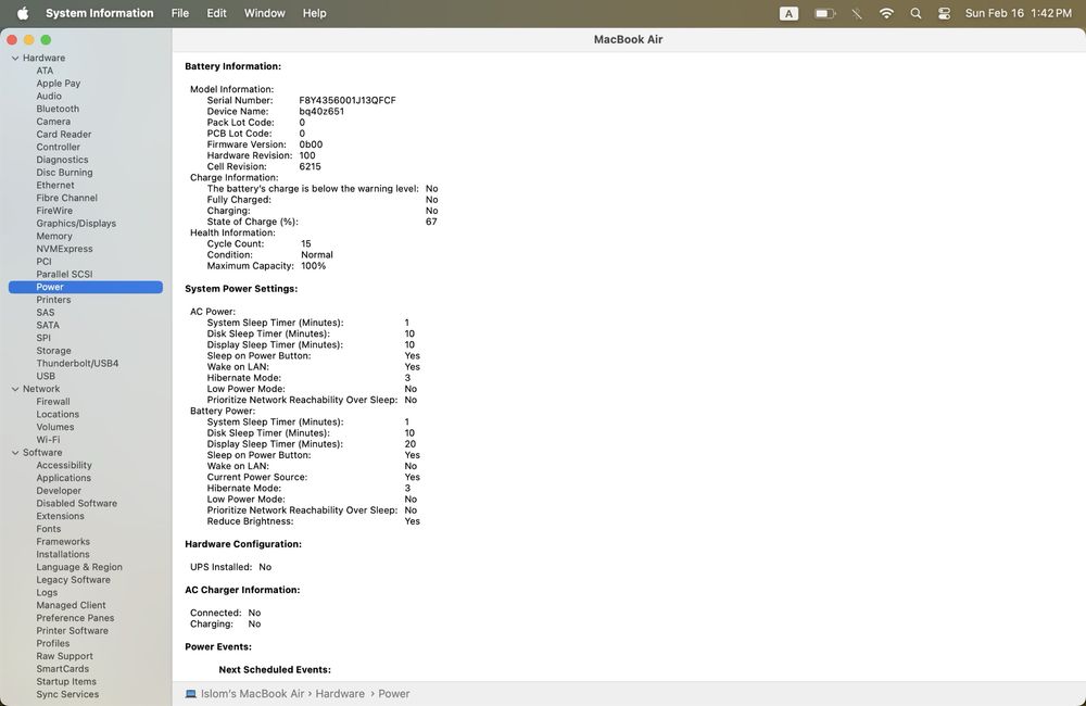 MACBOOK AIR M2 16/512 gb