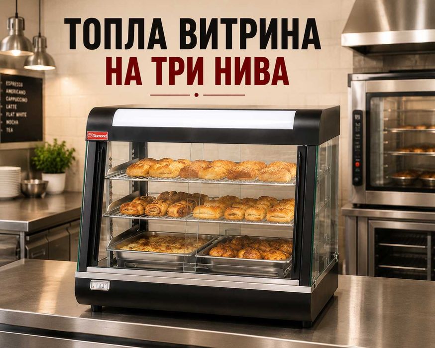 Топла витрина на 3 нива