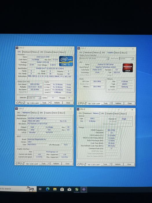 Геймърски компютър / i5 3470 / RX 580 8GB / 8GB Ram / SSD 128GB / HDD 500GB