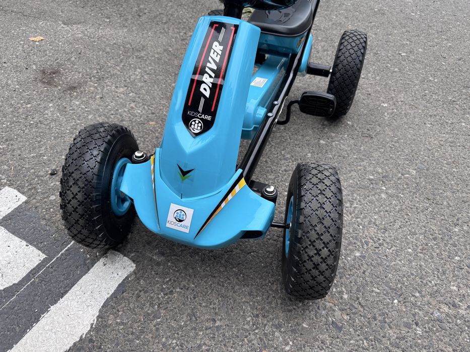 Kart cu pedale si roti gonflabile Driver Kidscare Albastru cart