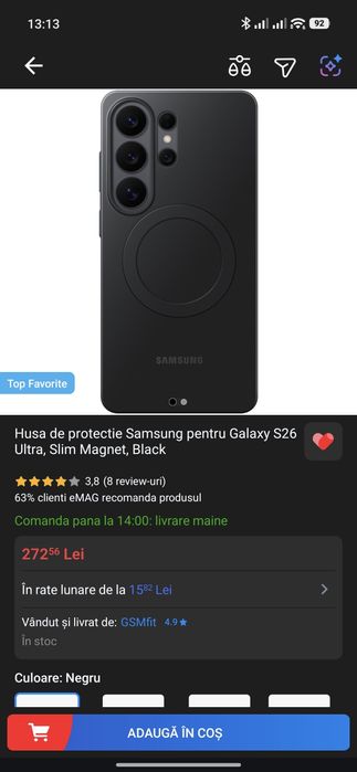 Husă originală Samsung slim magnet Black