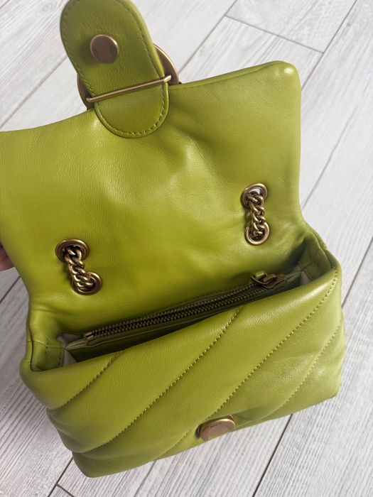 Кожена чанта Pinko Love Puff Baby