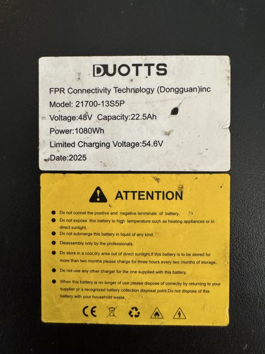 Baterie Duotts c29K 1kw 22.5ah 48v