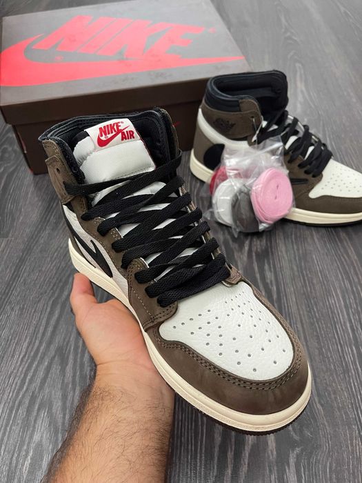 Adidasi JORDAN 1 x Travis Scott High- Produs NOU PREMIUM din Piele