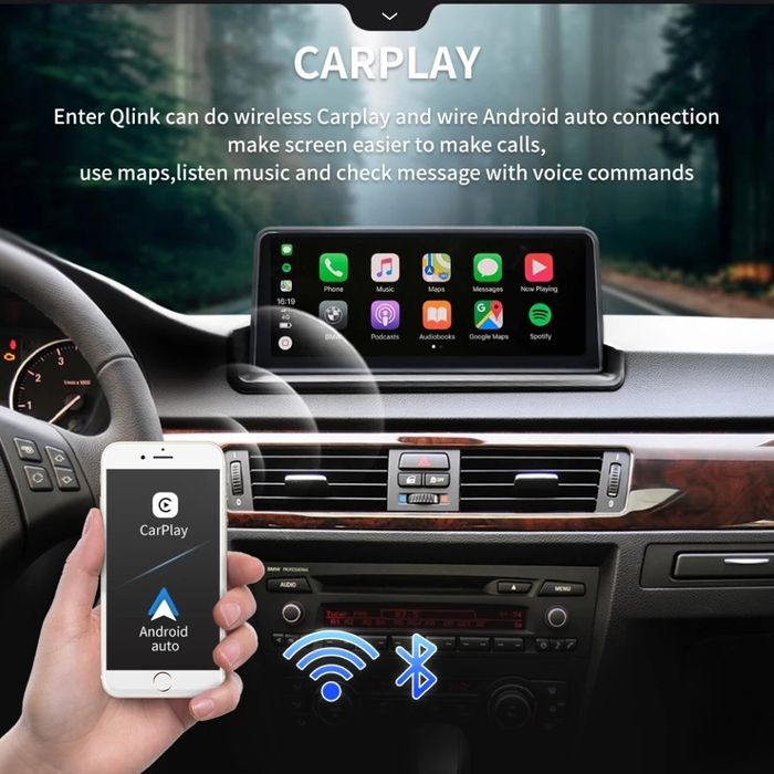 Navigatie Bmw Seria 3 E90 decupat bord,E87,E88 Seria 1 android 12,Slot