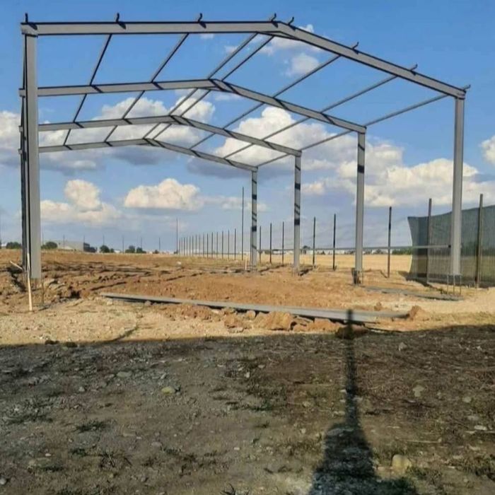 Vand structura metalica 10x5x4 din profile IPE structura completa deta