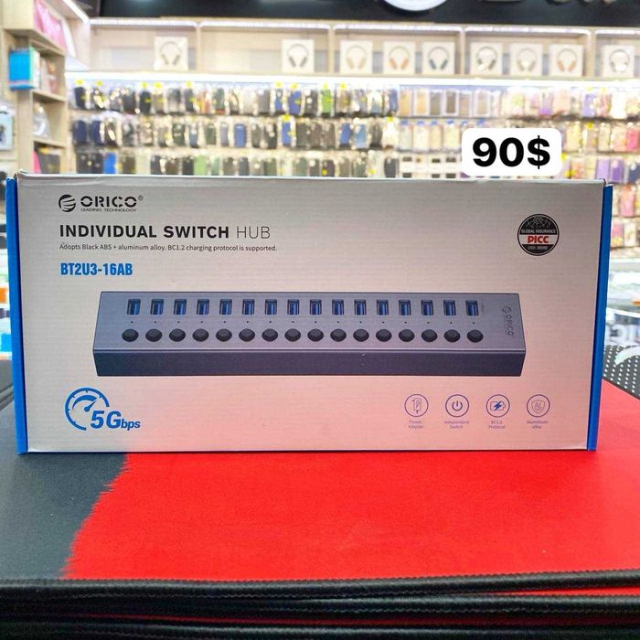 a28electronics - usb hub Orico 7 портов с дополнительным питанием