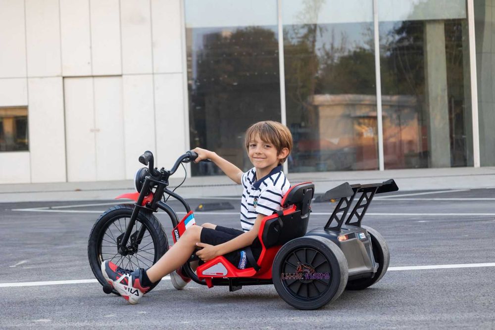 Tricicleta electrica cu functie Drift Kinderauto BJSX2338 2x 250W RED