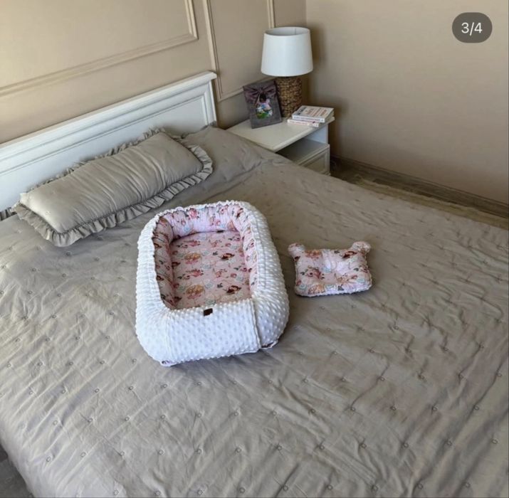 Babynest, cuib pentru bebelusi - handmade, premium, 100% bumbac.