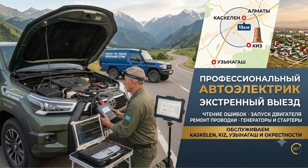Автоэлектрик на выезд 24/7 обл.город